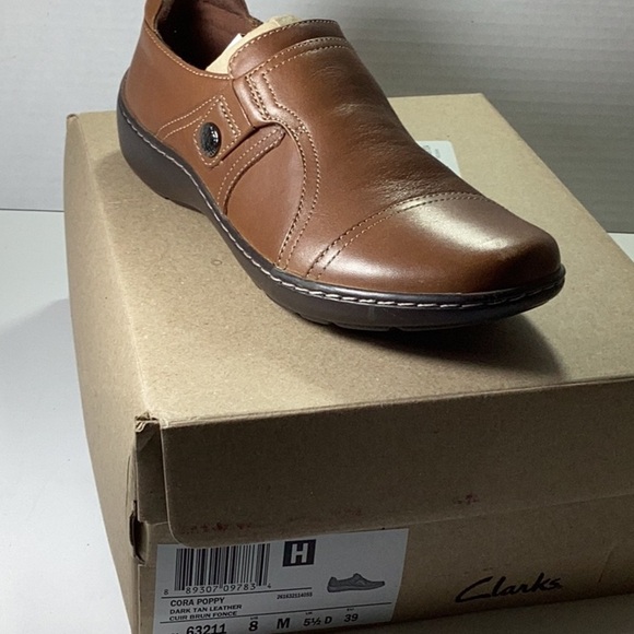 Clarks Brown Leather Loafers - Picture 5 of 5